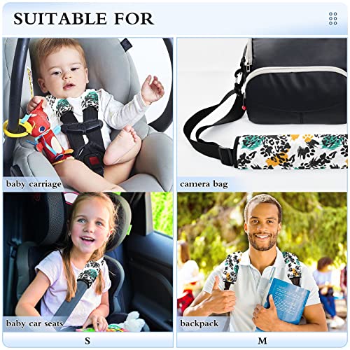 Tampas de assento de carro para carros de animais estampados de leopardo para crianças bebês 2 pcs tiras de assento de carro almofadas