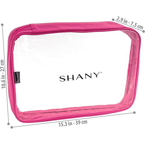 Shany Clear PVC Cosmetics X -Large Organizer Bolsa - Bolsa de higieness de maquiagem transparente - Saco de armazenamento para