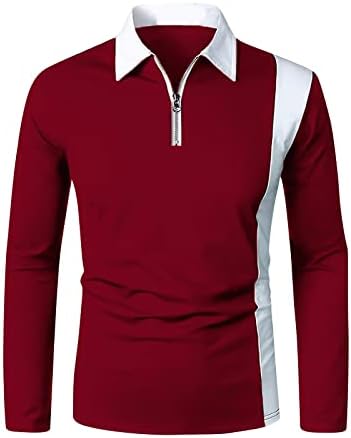 Camisas de pólo para homens combinando moda combinando com camisa de lapela de lapela de lapela de camisa de duas cores de duas cores