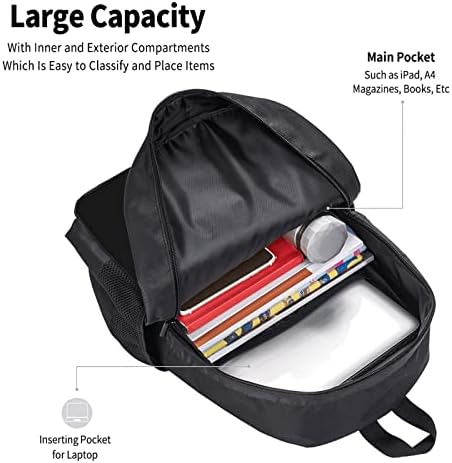 Mochila Laptop Casual Big V Lightweight para homens e mulheres Bookbag para a faculdade