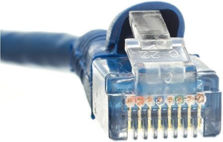 4 pacote, cabo de remendo Ethernet Cat5e, bota sem presa/moldada, 1, azul
