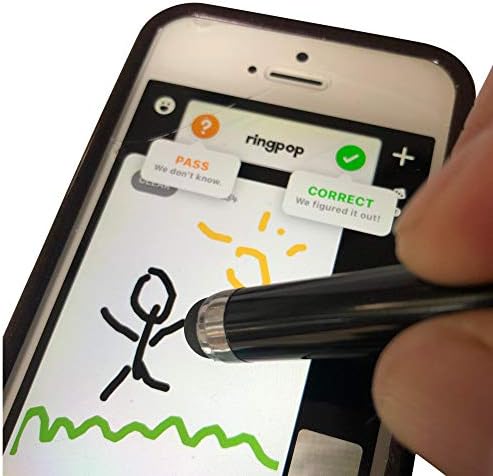 BOXWAVE STYLUS PEN COMPATÍVEL COM WELLNOW KIRS SMART RISK S16 - caneta capacitiva de bala, caneta Mini Stylus com loop de chaveiro para Wellnow Kids Smart Watch S16 - Jet Black