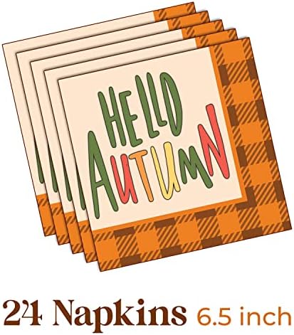 Festa de papel descartável de outono Conjunto para 24 convidados - folhas de carvalho e bordo placas de papel de queda,