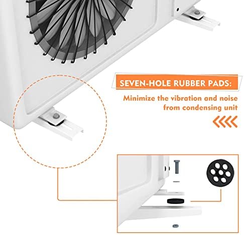 Suporte de montagem de parede externa GCGOODS para sistemas de bomba de calor de ar condicionado de mini-ar condicionado sem duto,