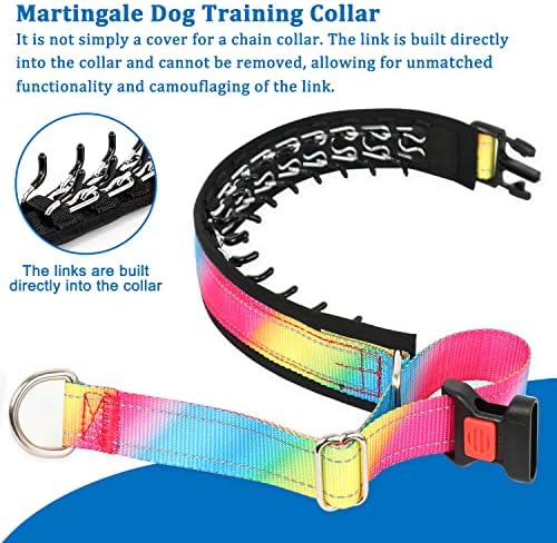 Collar de Martingale para cães, sem colar de cachorro Pull com bandeira americana para cães grandes pequenos, colar
