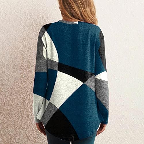 Narhbrg Feminino Casual Crewneck de grandes dimensões de tamanho casual Sweater de malha comprido de malha de malha