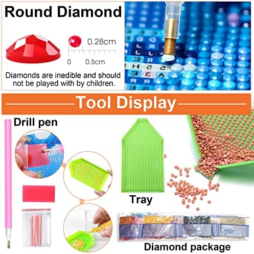 Palodio 5D Diamond Painting Kits Mouse, Diamonds Art Cartoon, Diamond Art for Kids Furring Full Round Rhinestone Craft