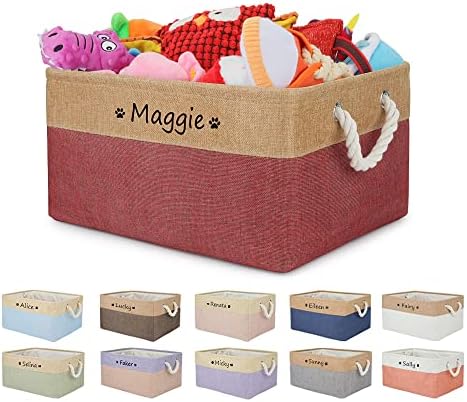 Caixa personalizada de cesta de armazenamento de brinquedos para animais de estimação Caixa de brinquedo dobrável