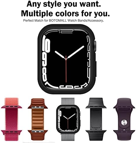 Botomall para Apple Watch Case 45mm Série 7/8 Soft flexível TPU Fino para o pára -choque de proteção leve para iwatch [sem tela] - Barbie Pink