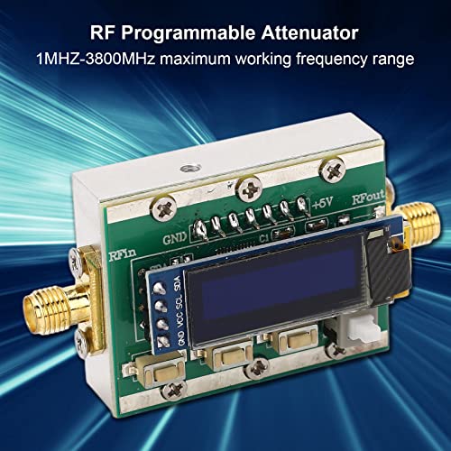 1-3800MHz Atenuador RF, 0-31DB PC Ajustável PC Controlável Livência de inserção RF Atenuador, impedância de 50Ω para analisador