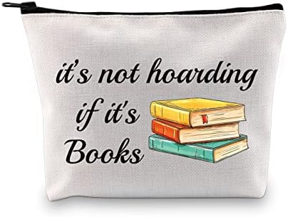 Vamsii Livro Lover Book Pouch, não é acumulação se forem livros de bolsas de viagem para bookworm presentes lendo amantes presentes da biblioteca presentes