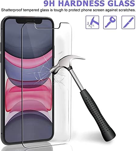Ferilinso [3+3 pacote] 3 Protetor de tela de embalagem para iPhone 11 com 3 acessórios de protetor de lentes da câmera de 3 pacote para iPhone 11 6,1 polegadas