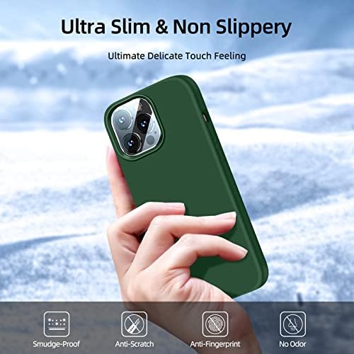 DSSAiro [5 em 1 para iPhone 12 Pro Max Case 6,7 polegadas, com protetor de 2 pacote de protetor de tela + 2 lente de câmera de embalagem, líquido de silicone Ultra Slim Caixa de telefone protetora à prova de choque