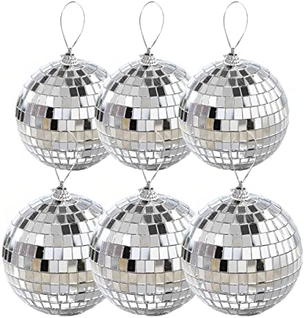 Mirror Disco Ball 30 PCs, pendurar bola para decorações de festas diferentes tamanhos, mini ornamentos de bola de discote
