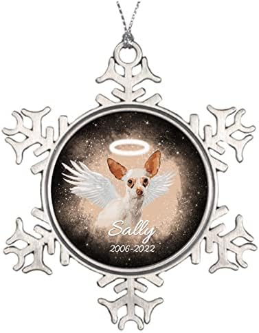 Ornamento de cães de estimação personalizada ornamento dachshund amante de cães presente anjo asas de memória amorosa decoração