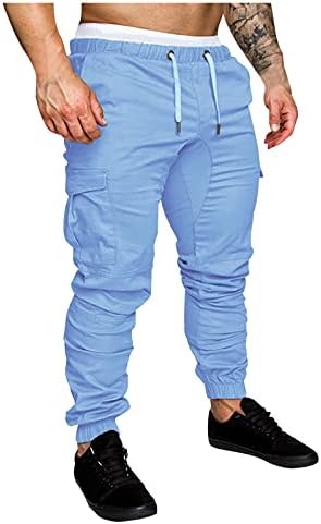 NYYBW Casual Cargo Pants para homens - Calça de carga militar Combate Calças de calças táticas ao ar livre com bolsos