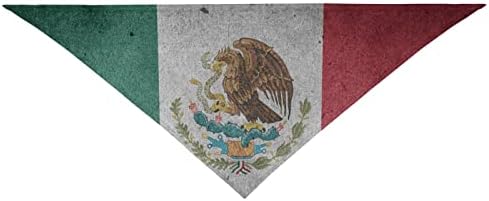 Flag do México angustiado Pet Pet Puppy Cat Balaclava Triângulo Bibs Sconeco Bandana Collar Neckerchief Mchoice para qualquer