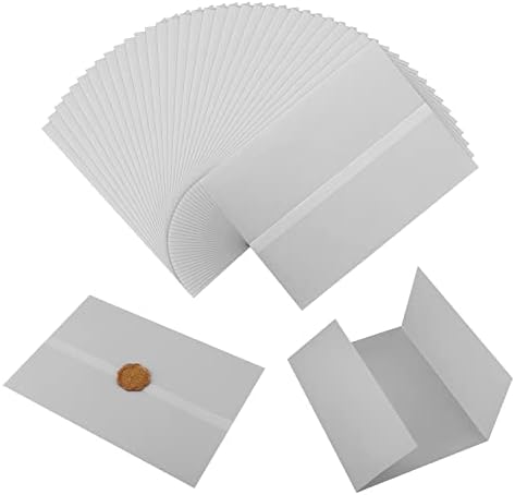 Papel de pergaminho de 100pcs para convites, jaqueta de pergaminho translúcida de 5x7 polegadas de 5x7 polegadas para