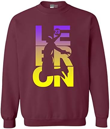 L23 23 Fã de esportes de basquete LA Use DT DT Crewneck Sweatshirt