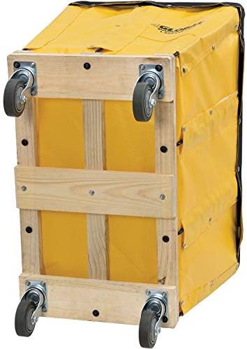 Industrial Global 8 Bushel, caminhão a granel de cesta de vinil amarelo, sem montagem, 34 L x 22 W x 30-1/2 h