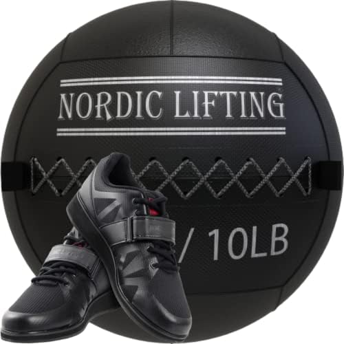 Bola de parede de elevação nórdica 10 lb pacote com sapatos Megin Tamanho 11.5 - Black