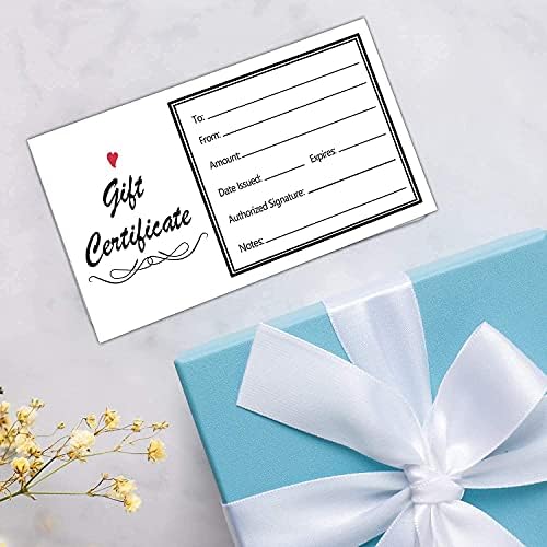 Besttile Gift Certificates for Business-50 Blank Gift Certificado Cartões para spa, salão, restaurantes, vouchers de clientes