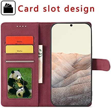 Jingangyu Google Pixel 6 Pro 5G Caixa de carteira RFID, Google Pixel 6 Pro Flip Leather Cartet Case Magnetic com titulares