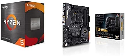 AMD RYZEN 5 5600X 6-CORE, 12 Thread desbloqueados processador de desktop e ASUS AM4 TUF Gaming x570 mais AM4 Zen