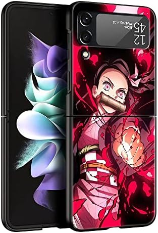 Anime Demon com matador SS Galaxy Z Flip 4 Case Tanjiro Nezuko Caixa de telefone para SS Z Flip 4 Case Zenitsu INOSUKE