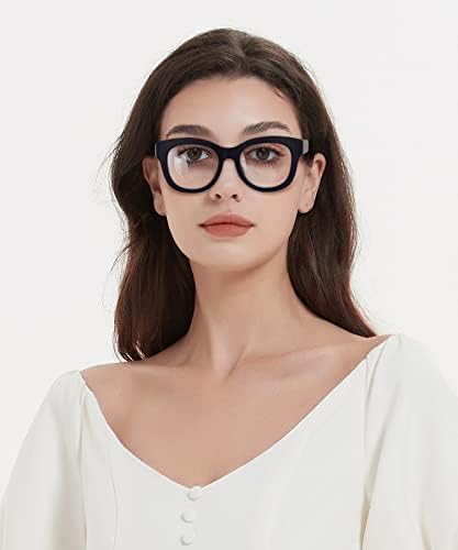 Óculos de leitura de grandes dimensões para mulheres, óculos de leitores de bloqueio de luz azul, óculos de dobradiça