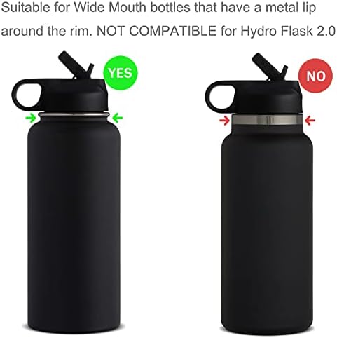 Aflui Paracord Handle, se encaixa em garrafas de boca larga de 12 a 40 oz, alça de garrafa de água com anel de segurança,