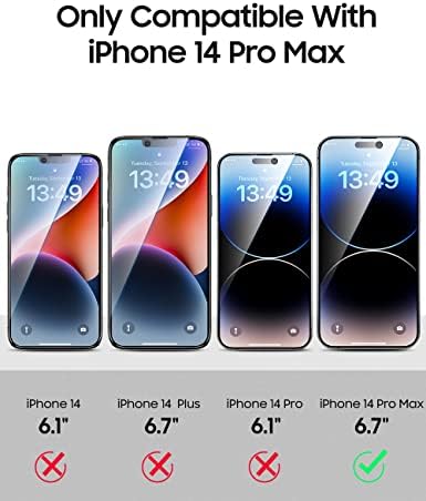 Benks 2 Pack Protector de tela fosca para iPhone 14 Pro Max, vidro temperado Anti-Glare Anti-Imprint Case Friendly Easy Instalation Film para iPhone 14 Pro Max 6,7 polegadas