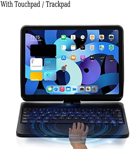 Caixa de teclado mágica Haodee para iPad Pro 11 2018 2020 2021 AIR 4 5 Luz de fundo Touchpad Magnetic Wireless 360 Casos de teclado rotativos