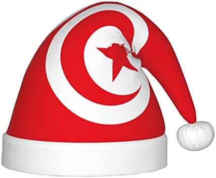 Cxxyjyj Tunisian Flag Santa Hat Kids Chapéus de Natal de Natal Chapéu de Natal para Festival de Festival de Festival de Ano Novo de Natal Chapéus