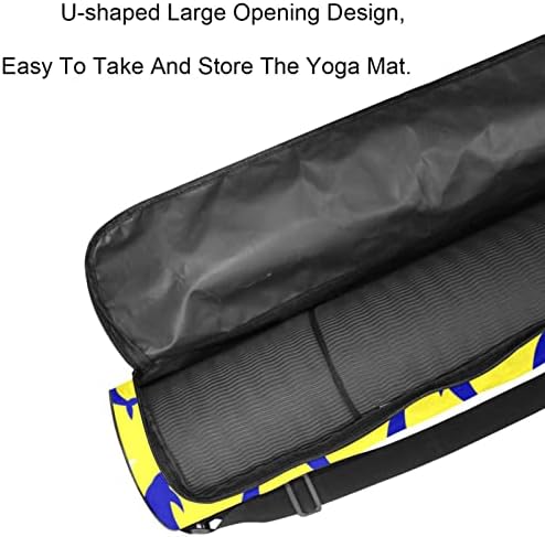 Dolphin amarelo saco de transportador de tapete náutico com alça de ombro Bolsa de ginástica de saco de ginástica