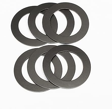 83pcs 6,5 mm de diâmetro externo arruela de junta preta ar grafite araquela de plástico de nylon anel círculo ultrafino