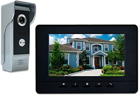AMOCAM Video Doorbell Intercom Intercom System, câmera externa + monitor interno + arame rvv4 para apartamento em casa Villa