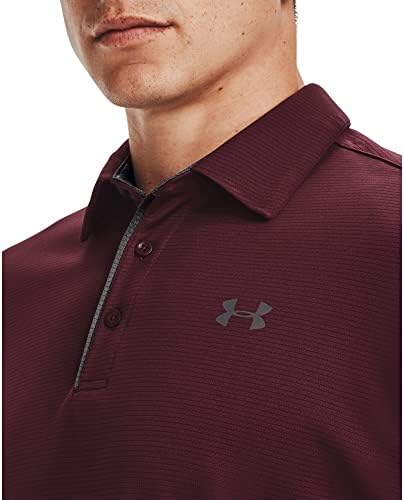 Under Armour Men's Tech Golf Polo, Maroon /Grafite, XX-Large