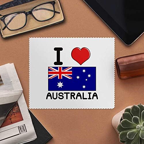 Azeeda 2 x 'I Love Australia' Lens/copos de lentes de copos de microfibra
