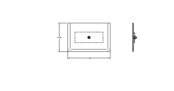 Suburban Surgical Company, Inc. 6 W x 4 H Polld para o conjunto na montagem