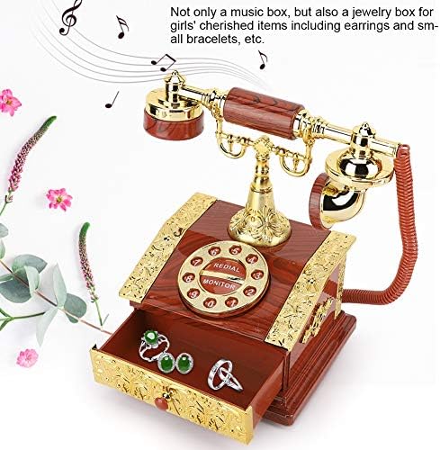 Caixa de músicas do Strnek Vintage Dial Dial para decoração da caixa de joias de decoração de casa