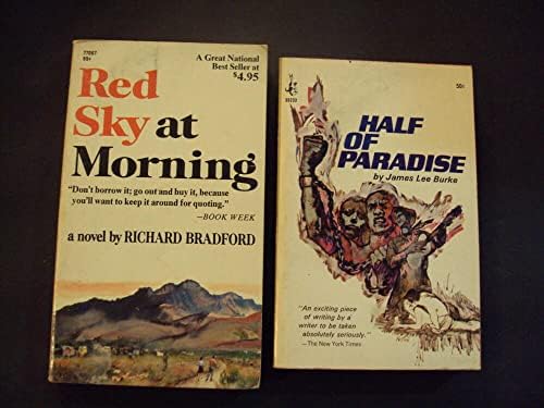 2 PBS Red Sky de manhã por Richard Bradford; Metade do paraíso de James Lee Burke