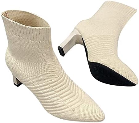 Botas de tornozelo feminino Botas impressas Botas altas faixas de calcanhar dedo dedo feminino em sapatos curtos botas femininas