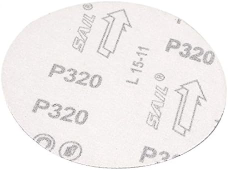 X-Dree 5 polegadas DIA 320 Lixa de lixeira de papel de lixamento 50pcs (5 Pulgadas de Diámetro 320 LIJADO DISCO DE PAPEL