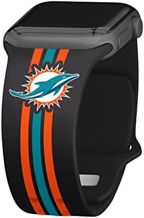 Time de jogo Miami Dolphins HD Watch Band Compatível com Apple Watch