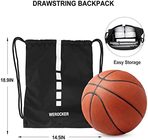 Backpack Backpack Sport Gym Bag para Men Basketball Bag Sports Swim Draw Sack Back Sack para Futebol Beach Gear molhado e separação