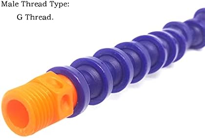 2pcs 30cm/11 em tubo flexível de plástico, 12 mm （1/4inch） bocal de rosca flexível Tubo de mangueira de tubo de refrigeração de água