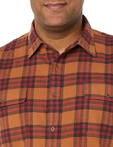 GoodThreads Men's Standard-Fit de manga comprida camisa de flanela esticada