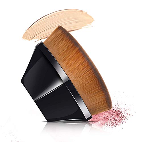 Brush de maquiagem de fundação Kabuki Hexagon Face Blush Poel de fundação líquida para misturar líquido, creme ou