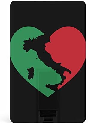 Itália Flag Colors Heart With Italy Mapa Drive USB 2.0 32g e 64g Portable Memory Stick Card para PC/laptop